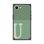プレミアムスクエアケース with MagSafe［ オリジナル - initial two tone - U green ］