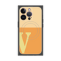 プレミアムスクエアケース with MagSafe［ オリジナル - initial two tone - V orange ］