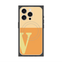 プレミアムスクエアケース with MagSafe［ オリジナル - initial two tone - V orange ］