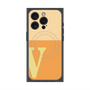 プレミアムスクエアケース with MagSafe［ オリジナル - initial two tone - V orange ］