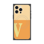 プレミアムスクエアケース with MagSafe［ オリジナル - initial two tone - V orange ］