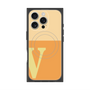 プレミアムスクエアケース with MagSafe［ オリジナル - initial two tone - V orange ］