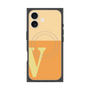 プレミアムスクエアケース with MagSafe［ オリジナル - initial two tone - V orange ］