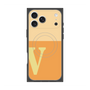 プレミアムスクエアケース with MagSafe［ オリジナル - initial two tone - V orange ］