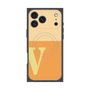 プレミアムスクエアケース with MagSafe［ オリジナル - initial two tone - V orange ］