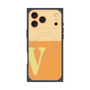 プレミアムスクエアケース with MagSafe［ オリジナル - initial two tone - V orange ］