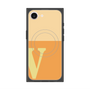 プレミアムスクエアケース with MagSafe［ オリジナル - initial two tone - V orange ］