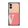 プレミアムスクエアケース with MagSafe［ オリジナル - initial two tone - V pink ］