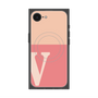 プレミアムスクエアケース with MagSafe［ オリジナル - initial two tone - V pink ］