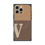 プレミアムスクエアケース with MagSafe［ オリジナル - initial two tone - V brown ］
