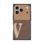 プレミアムスクエアケース with MagSafe［ オリジナル - initial two tone - V brown ］