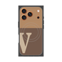 プレミアムスクエアケース with MagSafe［ オリジナル - initial two tone - V brown ］