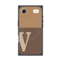 プレミアムスクエアケース with MagSafe［ オリジナル - initial two tone - V brown ］