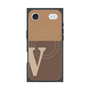 プレミアムスクエアケース with MagSafe［ オリジナル - initial two tone - V brown ］