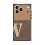 プレミアムスクエアケース with MagSafe［ オリジナル - initial two tone - V brown ］