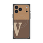 プレミアムスクエアケース with MagSafe［ オリジナル - initial two tone - V brown ］