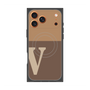 プレミアムスクエアケース with MagSafe［ オリジナル - initial two tone - V brown ］