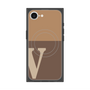 プレミアムスクエアケース with MagSafe［ オリジナル - initial two tone - V brown ］