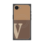 プレミアムスクエアケース with MagSafe［ オリジナル - initial two tone - V brown ］