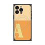 プレミアムスクエアケース with MagSafe［ オリジナル - initial two tone - A orange ］