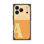 プレミアムスクエアケース with MagSafe［ オリジナル - initial two tone - A orange ］