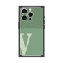プレミアムスクエアケース with MagSafe［ オリジナル - initial two tone - V green ］