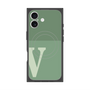 プレミアムスクエアケース with MagSafe［ オリジナル - initial two tone - V green ］