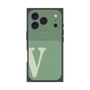 プレミアムスクエアケース with MagSafe［ オリジナル - initial two tone - V green ］