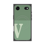 プレミアムスクエアケース with MagSafe［ オリジナル - initial two tone - V green ］