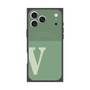 プレミアムスクエアケース with MagSafe［ オリジナル - initial two tone - V green ］