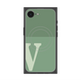 プレミアムスクエアケース with MagSafe［ オリジナル - initial two tone - V green ］