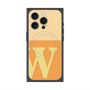 プレミアムスクエアケース with MagSafe［ オリジナル - initial two tone - W orange ］