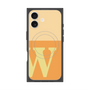 プレミアムスクエアケース with MagSafe［ オリジナル - initial two tone - W orange ］