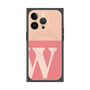 プレミアムスクエアケース with MagSafe［ オリジナル - initial two tone - W pink ］