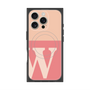 プレミアムスクエアケース with MagSafe［ オリジナル - initial two tone - W pink ］