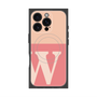 プレミアムスクエアケース with MagSafe［ オリジナル - initial two tone - W pink ］