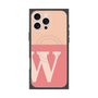 プレミアムスクエアケース with MagSafe［ オリジナル - initial two tone - W pink ］
