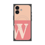 プレミアムスクエアケース with MagSafe［ オリジナル - initial two tone - W pink ］