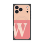 プレミアムスクエアケース with MagSafe［ オリジナル - initial two tone - W pink ］