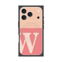 プレミアムスクエアケース with MagSafe［ オリジナル - initial two tone - W pink ］