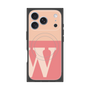 プレミアムスクエアケース with MagSafe［ オリジナル - initial two tone - W pink ］