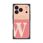 プレミアムスクエアケース with MagSafe［ オリジナル - initial two tone - W pink ］