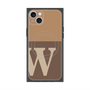 プレミアムスクエアケース with MagSafe［ オリジナル - initial two tone - W brown ］