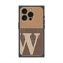 プレミアムスクエアケース with MagSafe［ オリジナル - initial two tone - W brown ］