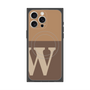 プレミアムスクエアケース with MagSafe［ オリジナル - initial two tone - W brown ］