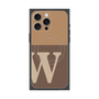 プレミアムスクエアケース with MagSafe［ オリジナル - initial two tone - W brown ］