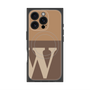 プレミアムスクエアケース with MagSafe［ オリジナル - initial two tone - W brown ］