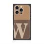 プレミアムスクエアケース with MagSafe［ オリジナル - initial two tone - W brown ］