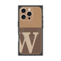 プレミアムスクエアケース with MagSafe［ オリジナル - initial two tone - W brown ］