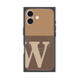 プレミアムスクエアケース with MagSafe［ オリジナル - initial two tone - W brown ］